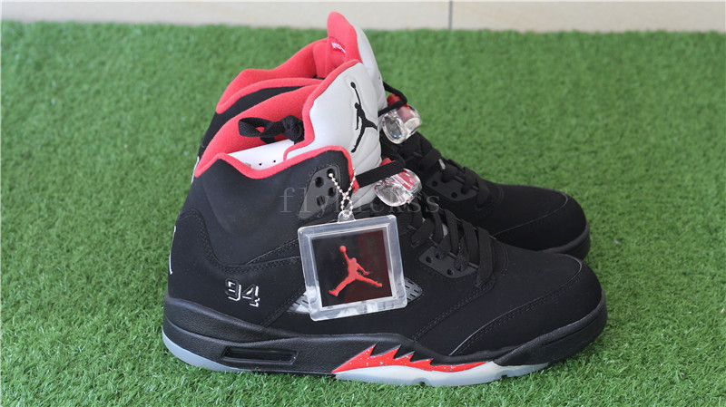 Authentic Air Jordan 5 Retro Black Supreme